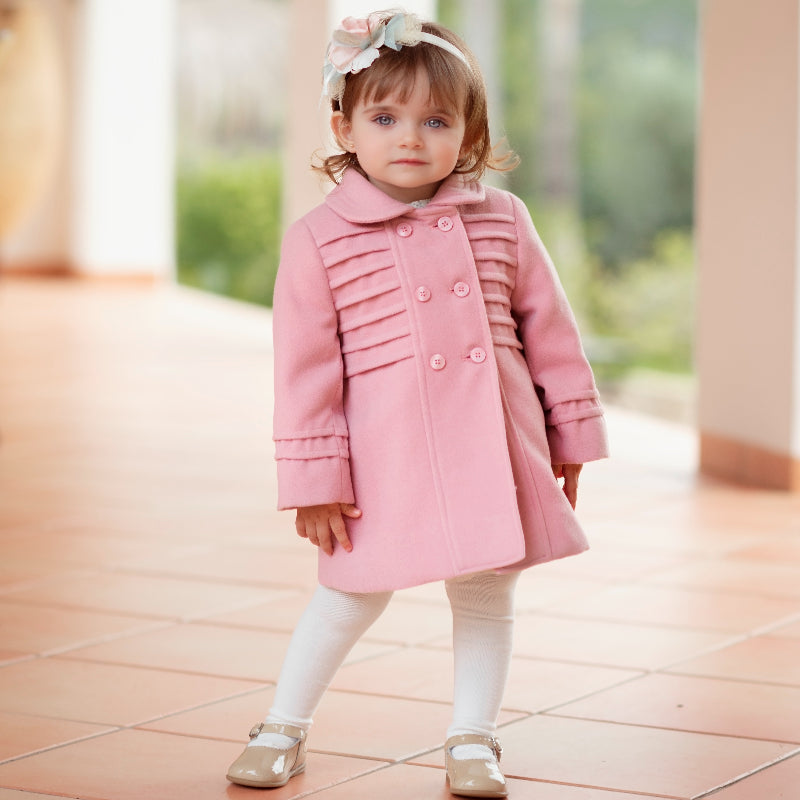 Abrigo bebe Paño Rosa 0120 - La boutique de AyA
