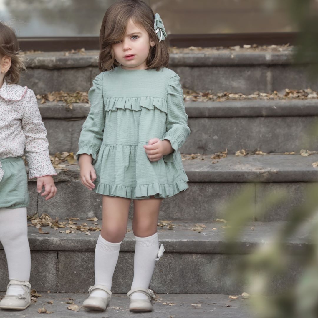 Vestido niña Miranda Verde 0223 - La boutique de AyA Miranda