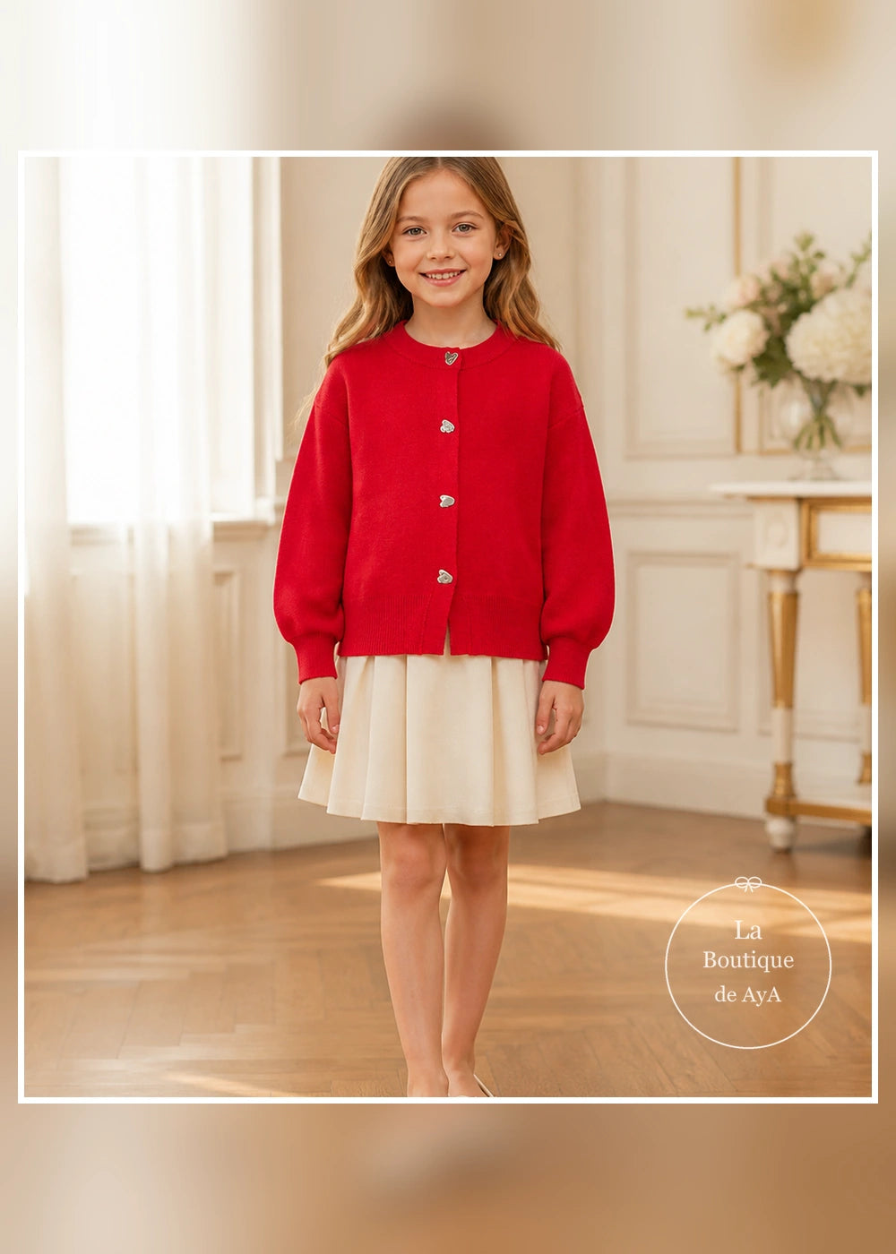 Rebeca de punto rojo para niña Mayoral 04326-010 - modelo