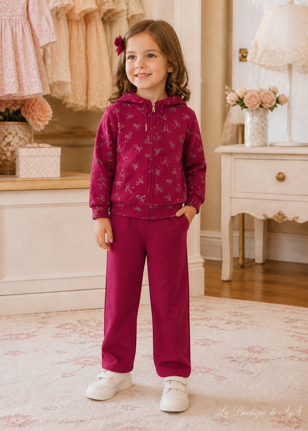 Chandal 2 pantalones Framboise Mayoral para niña 04813-066 - foto con modelo