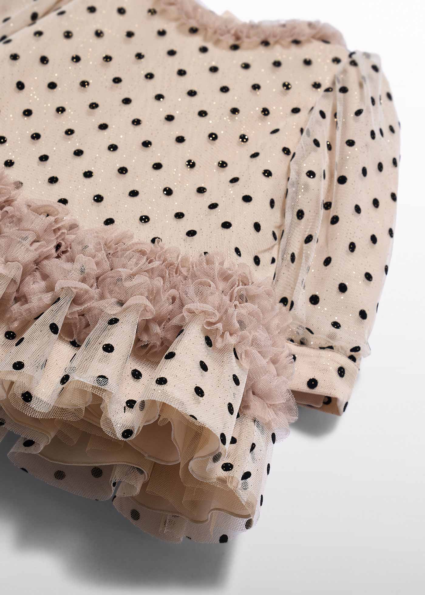 Vestido tul topos mazapán para bebé niña Abel & Lula 05508 - imagen 4
