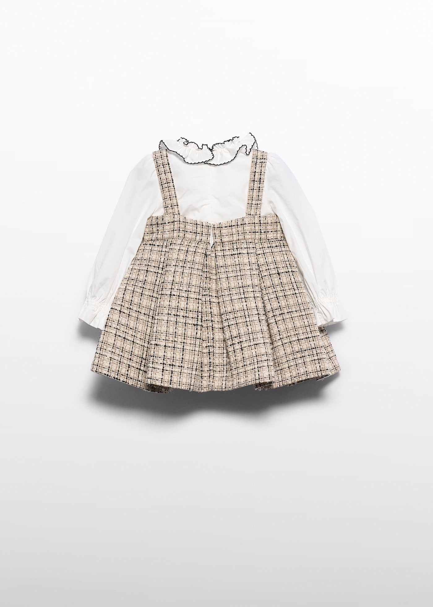 Vestido pichi contraste mazapán para bebé niña Abel & Lula 05509 - imagen 3