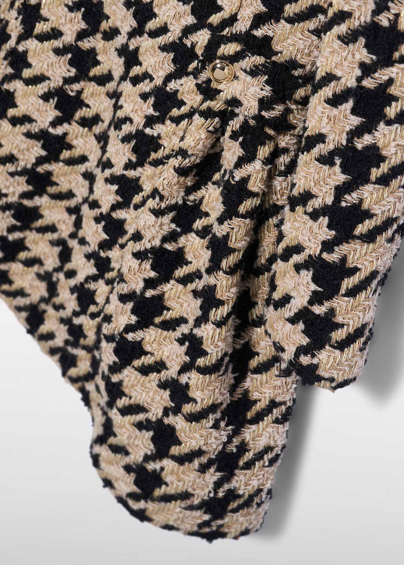 Vestido tweed pata de gallo tostado para niña Abel & Lula 05581 - imagen 4