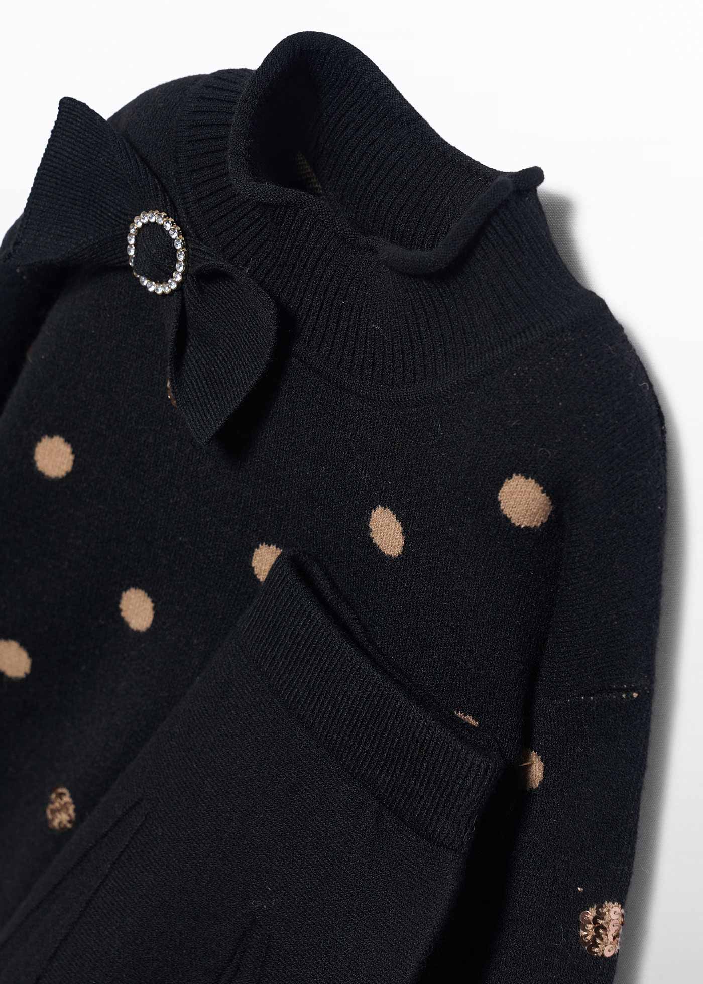 Conjunto de falda tricot topos negro para niña Abel & Lula 05591 - imagen 6