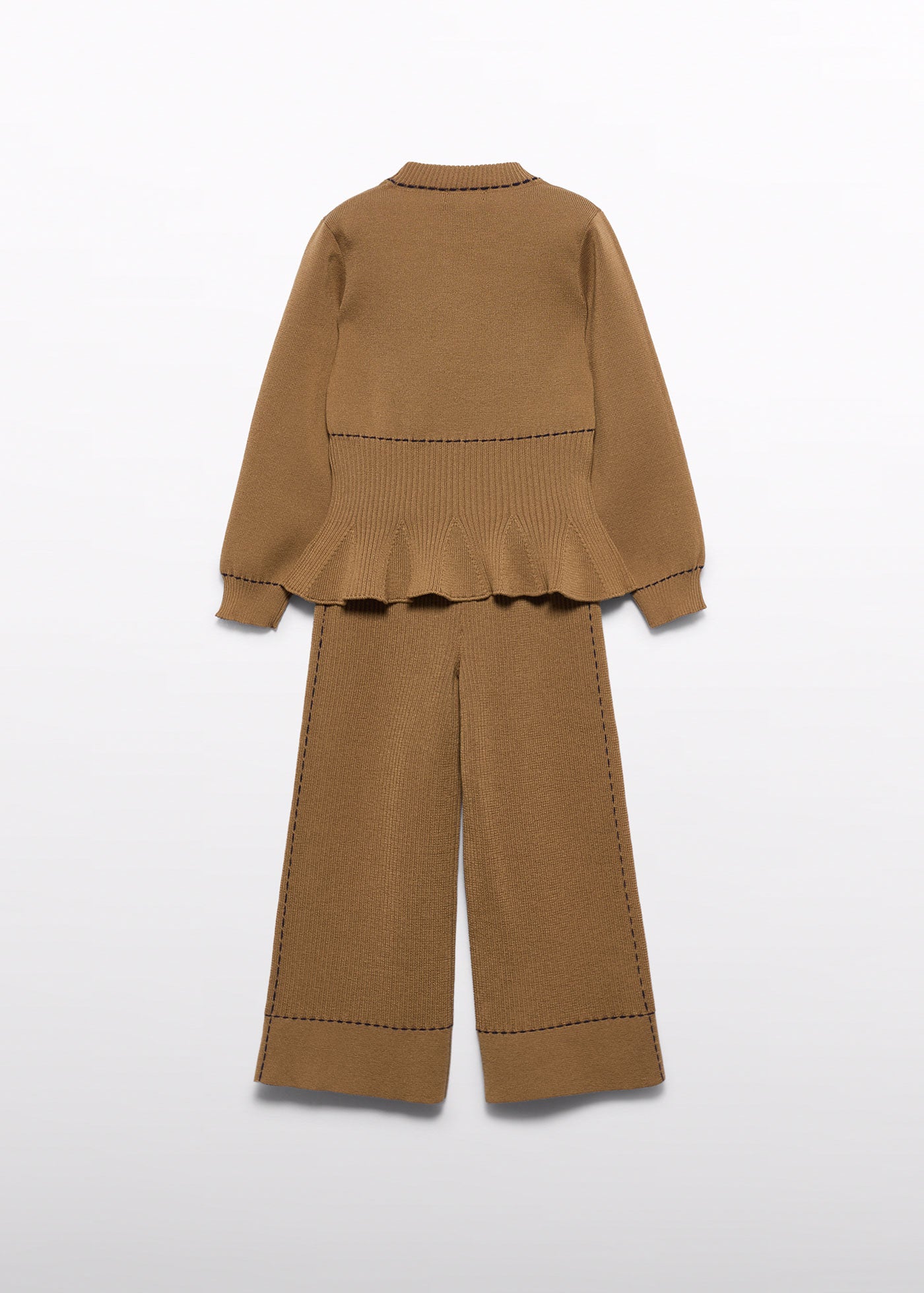 Conjunto pantalón largo tricot cámel para niña Abel & Lula 05769 - imagen 3