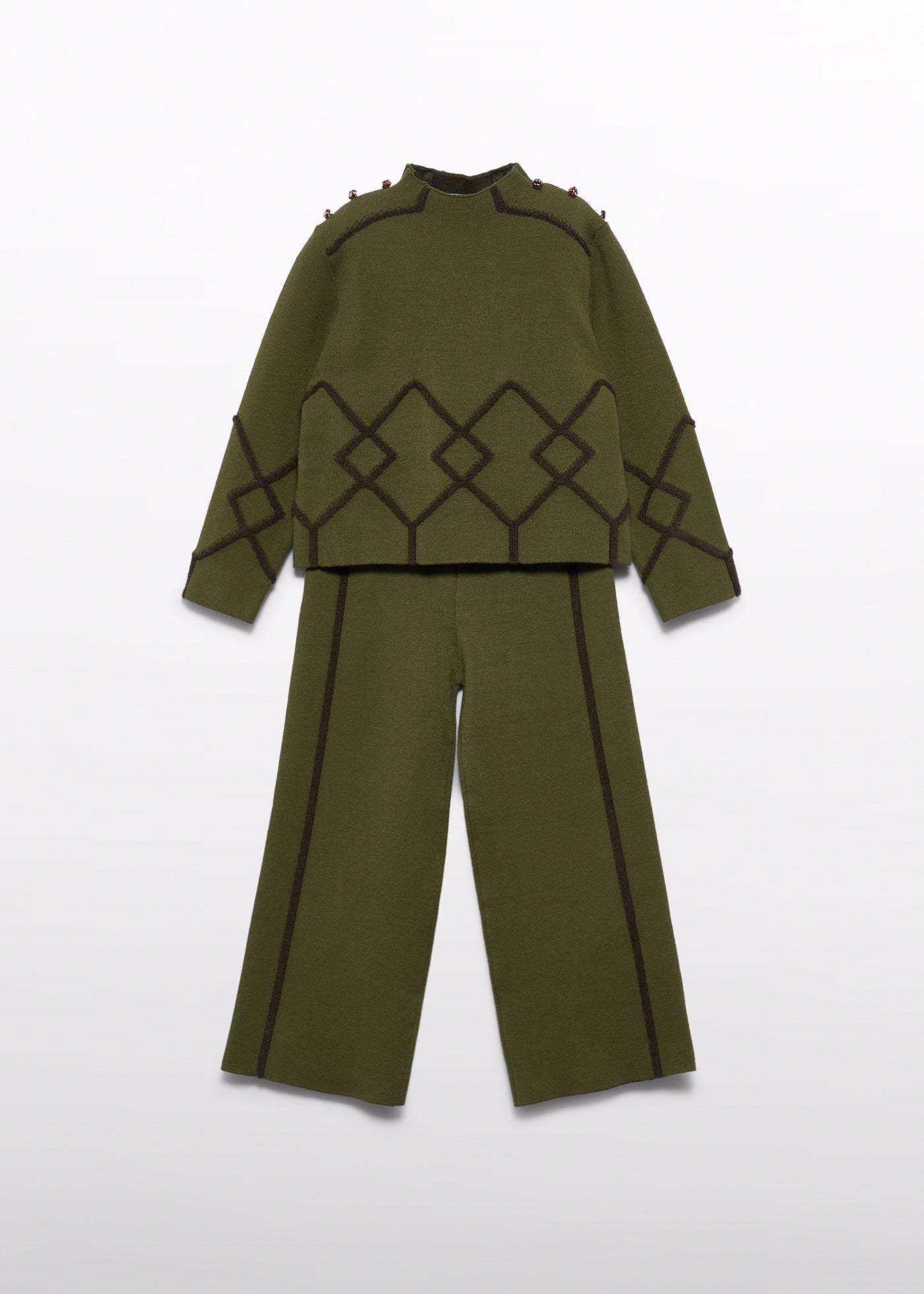 Conjunto pantalón largo aspas aguacate para niña Abel & Lula 05771 - imagen 4