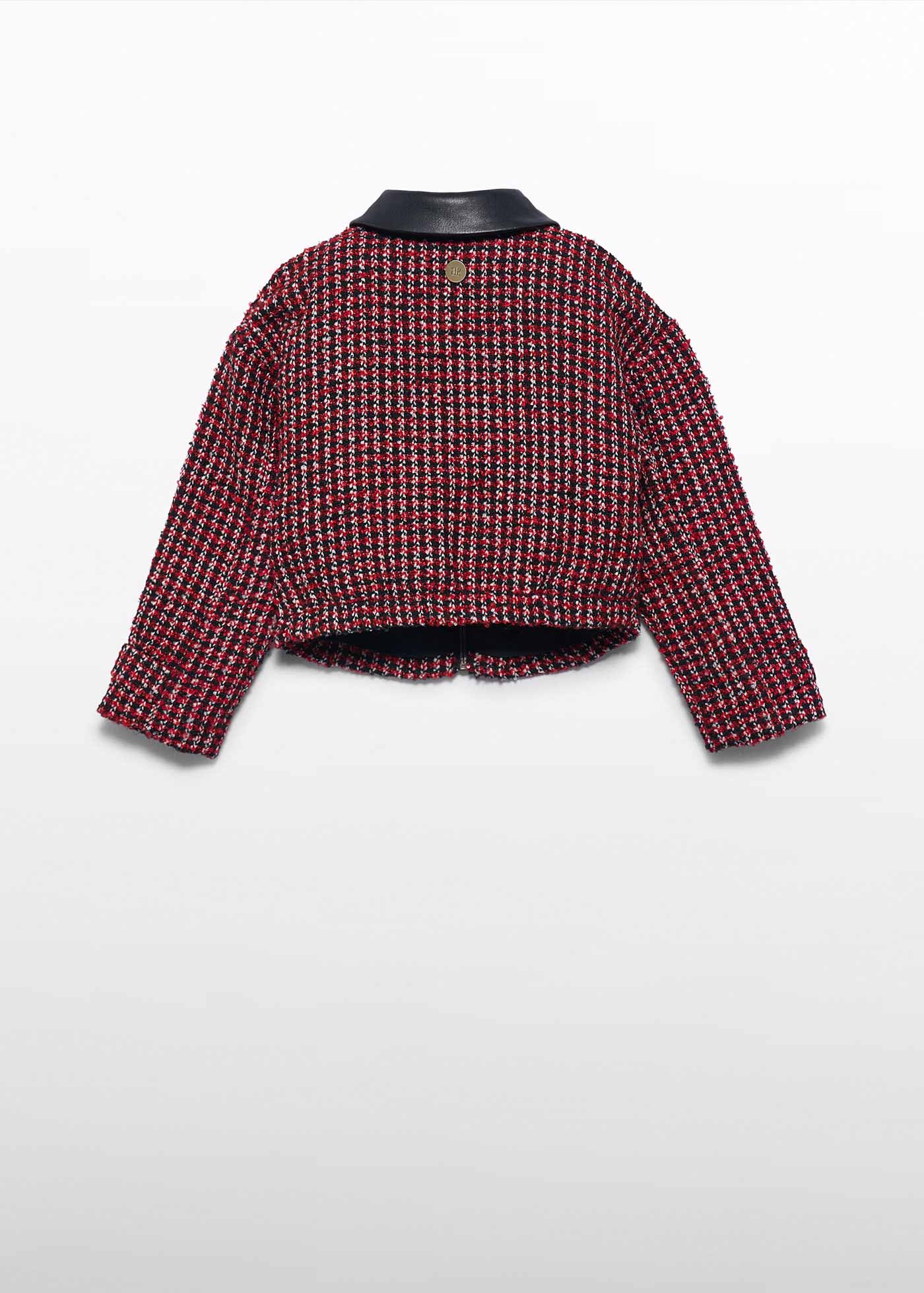 Cazadora tweed PU teja para niña Abel & Lula 05886 - imagen 4