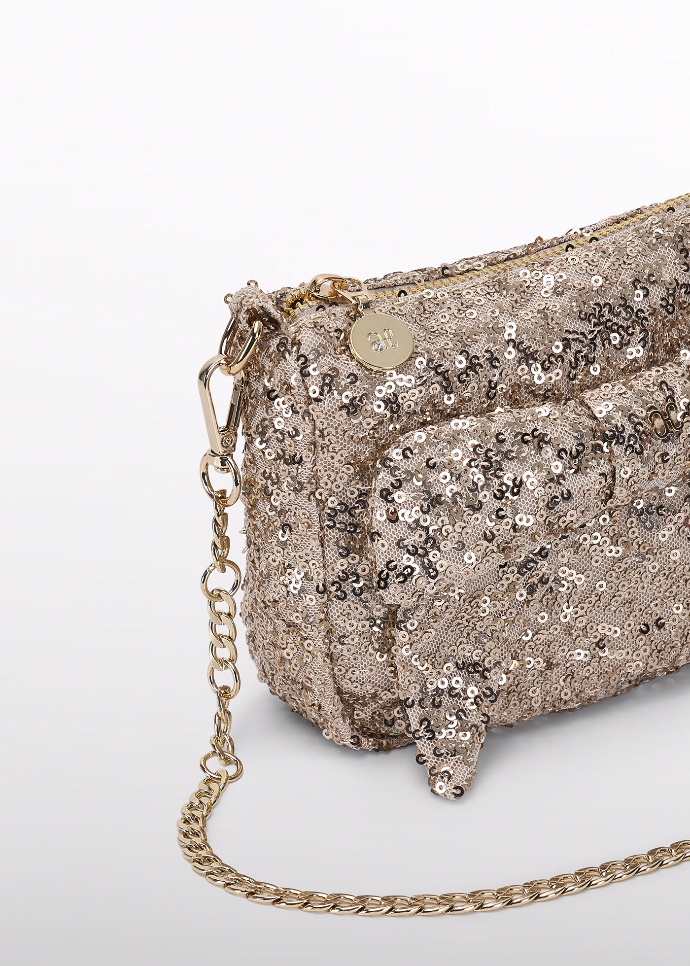 Bolso lentejuelas champán para niña Abel & Lula 05933 - imagen 4