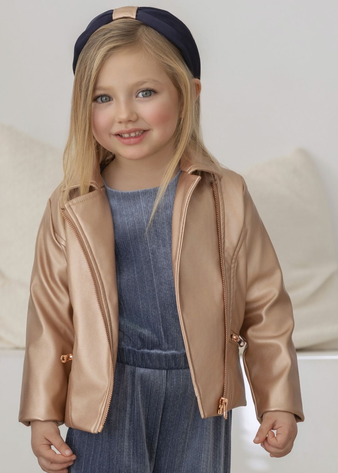 Chaqueta infantil niña oro rosa miranda 0628