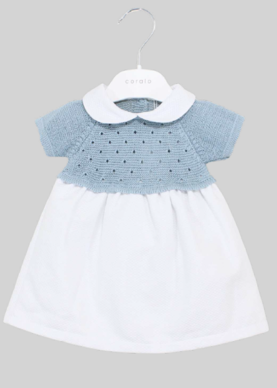 vestido bebe turquesa 100% la boutique de aya 1010VE04 - La boutique de AyA La Boutique de AyA