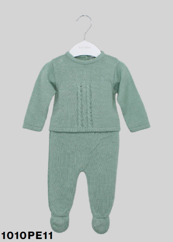 Pelele largo bebe 100% Dralon verde la boutique de aya 1010PE11V - La boutique de AyA La Boutique de AyA