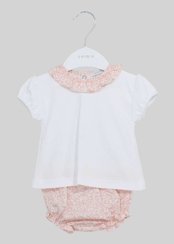 Conjunto floral salmon La Boutique de AyA 1014CO01 - La boutique de AyA La Boutique de AyA