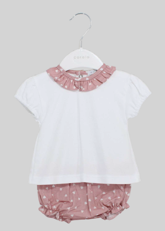 Conjunto corazones rosa empolvado La Boutique de AyA 1014co04 - La boutique de AyA La Boutique de AyA