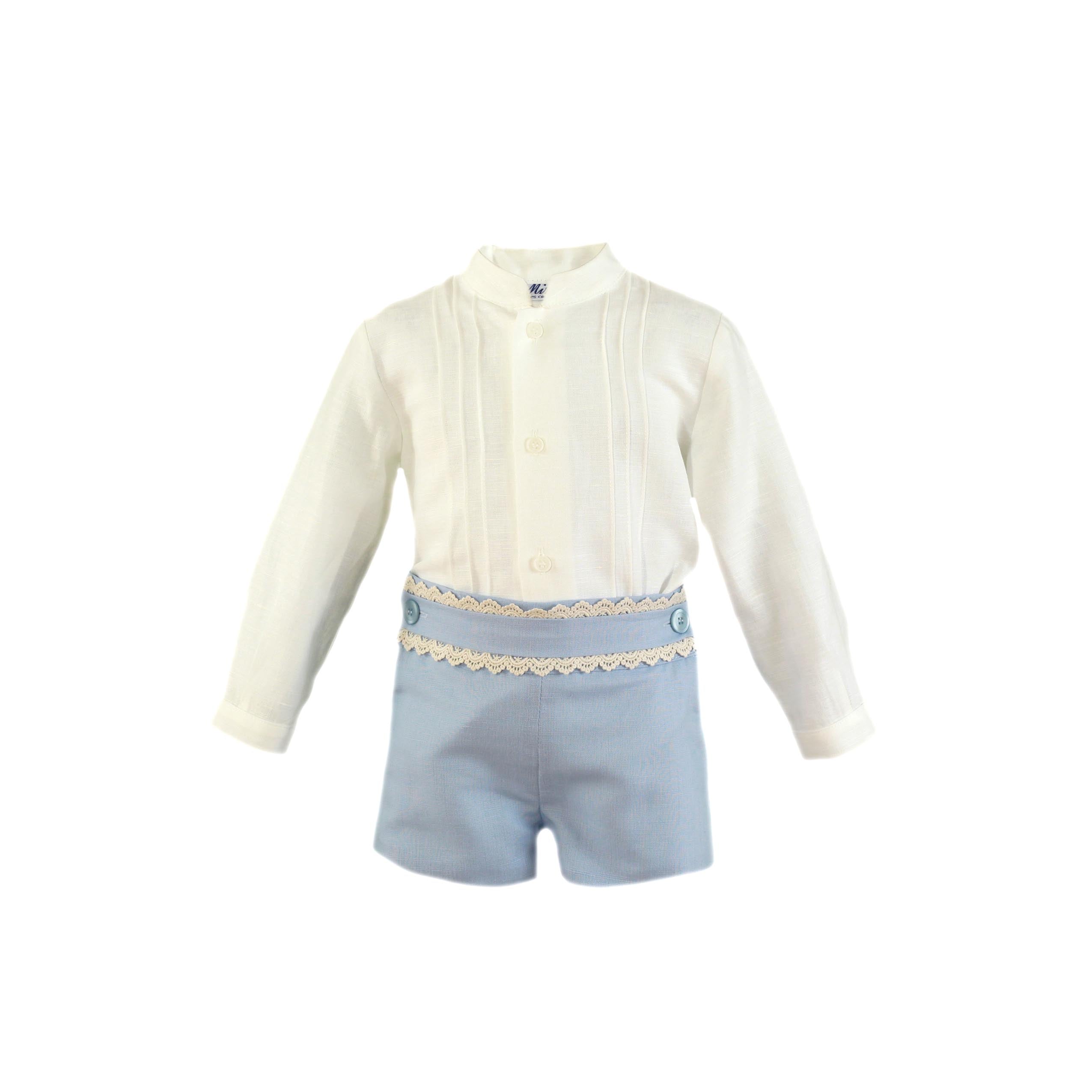 CONJUNTO BEBE NIÑO AZUL MIRANDA 0124 - La boutique de AyA Miranda