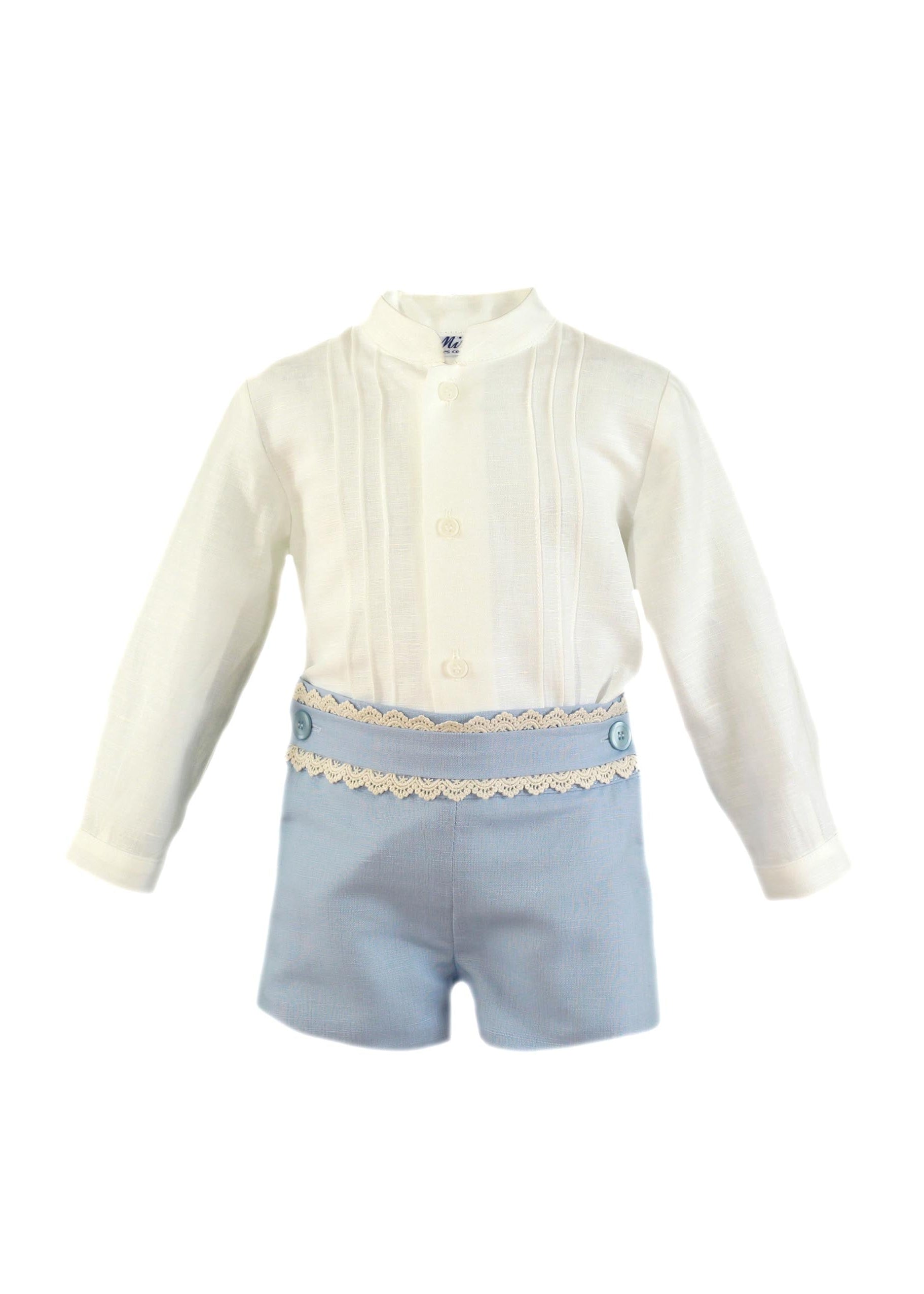 CONJUNTO BEBE NIÑO AZUL MIRANDA 0124 - La boutique de AyA Miranda