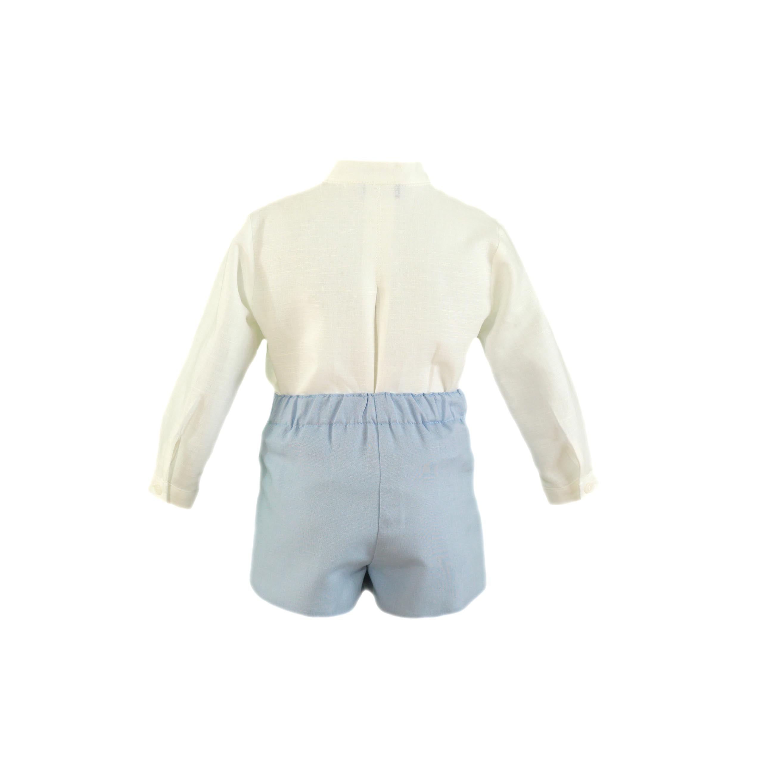 CONJUNTO BEBE NIÑO AZUL MIRANDA 0124 - La boutique de AyA Miranda