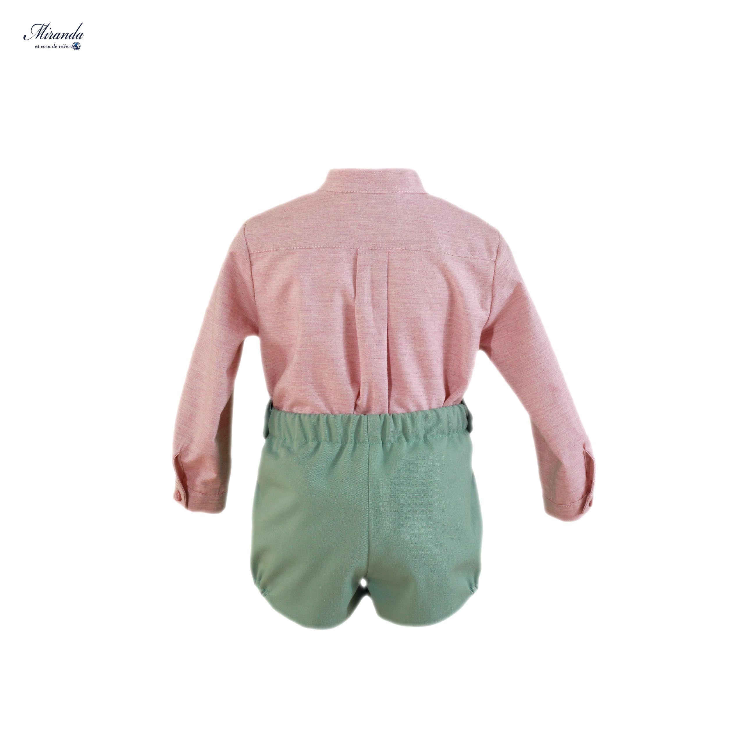 CONJUNTO BEBE NIÑO VERDE MIRANDA 0126 - La boutique de AyA Miranda