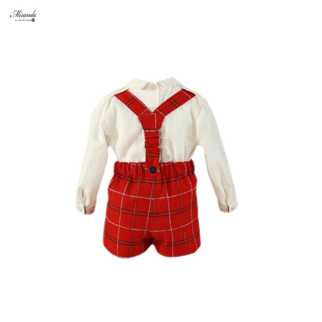 CONJUNTO BEBE NIÑO ROJO MIRANDA 0130 - La boutique de AyA Miranda