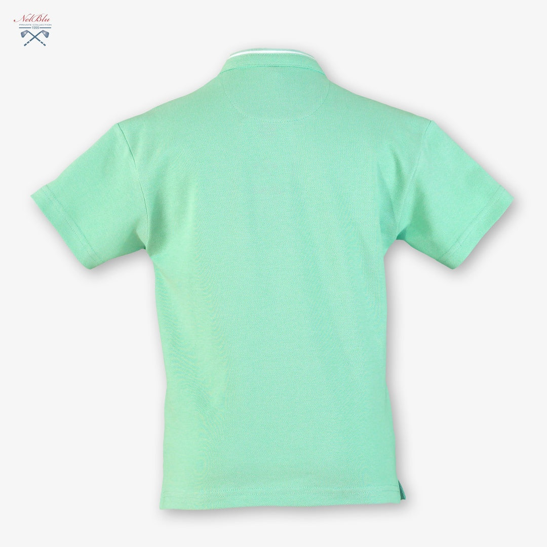 Polo de Niño 100% Algodón Nel‑Blu con Cuello Mao 1303