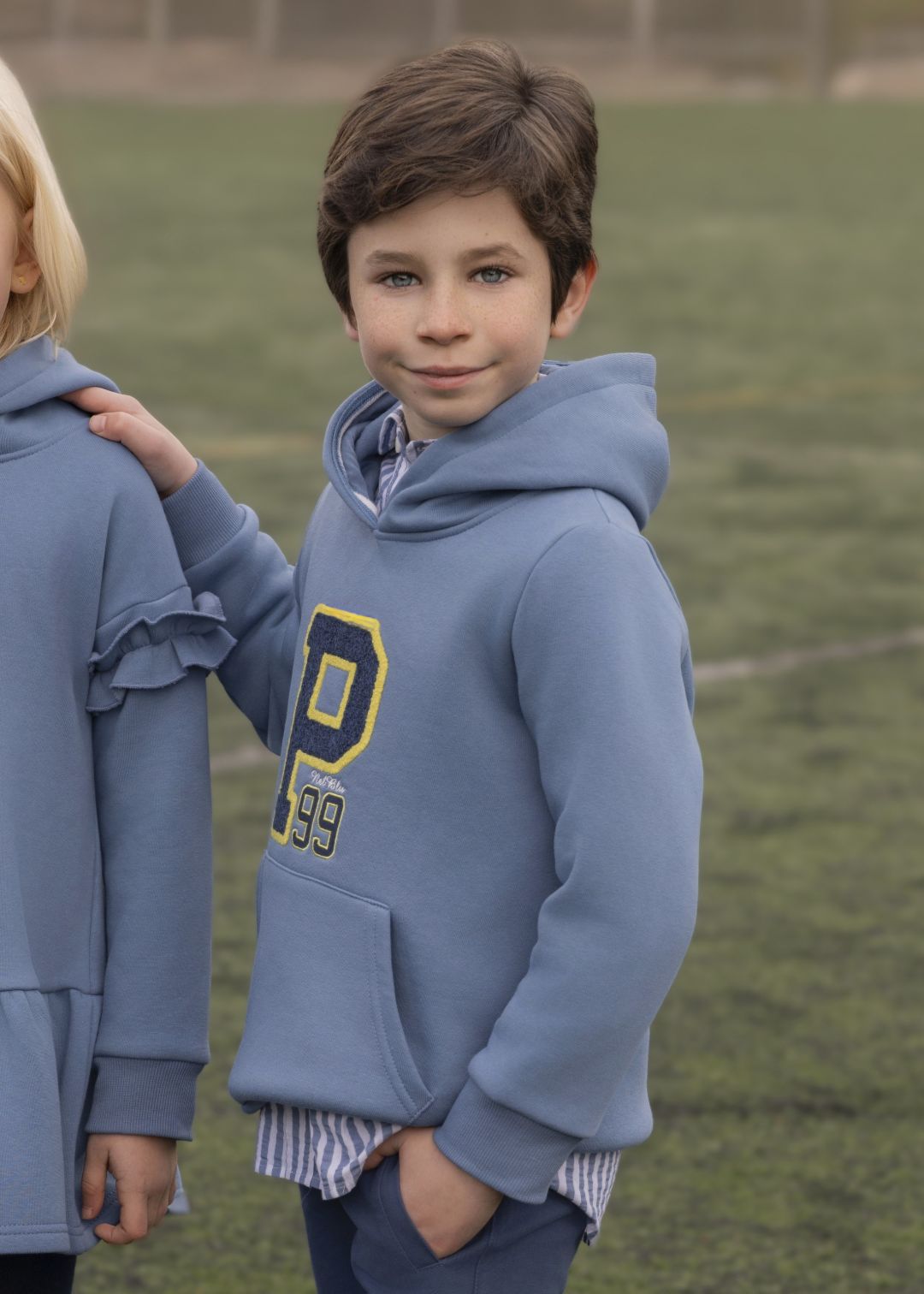 Sudadera infantil niño azulado Nel-Blu 1306