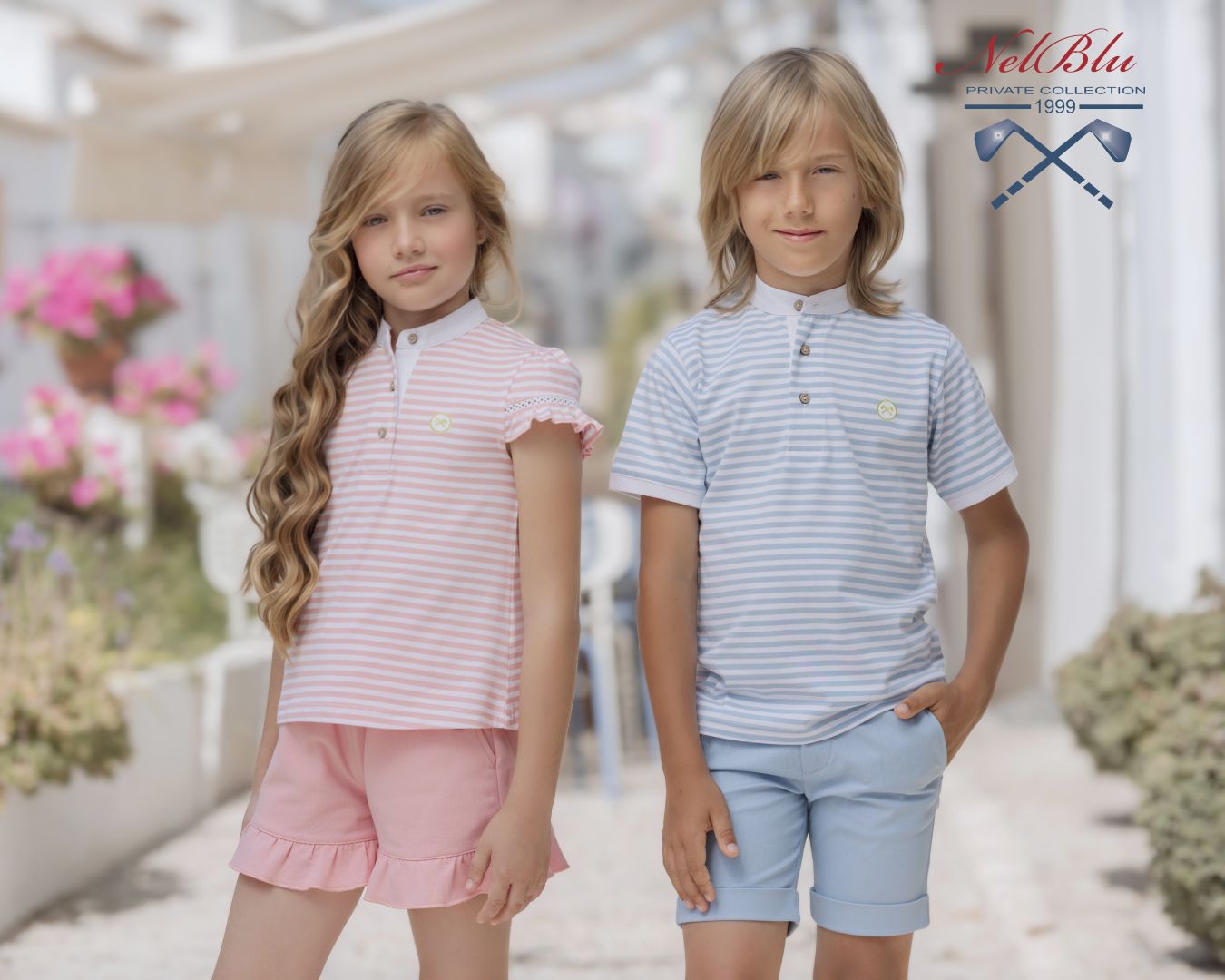 "Conjunto azul a rayas Nel-Blu 1310 con polo - La boutique de AyA NEL-BLU