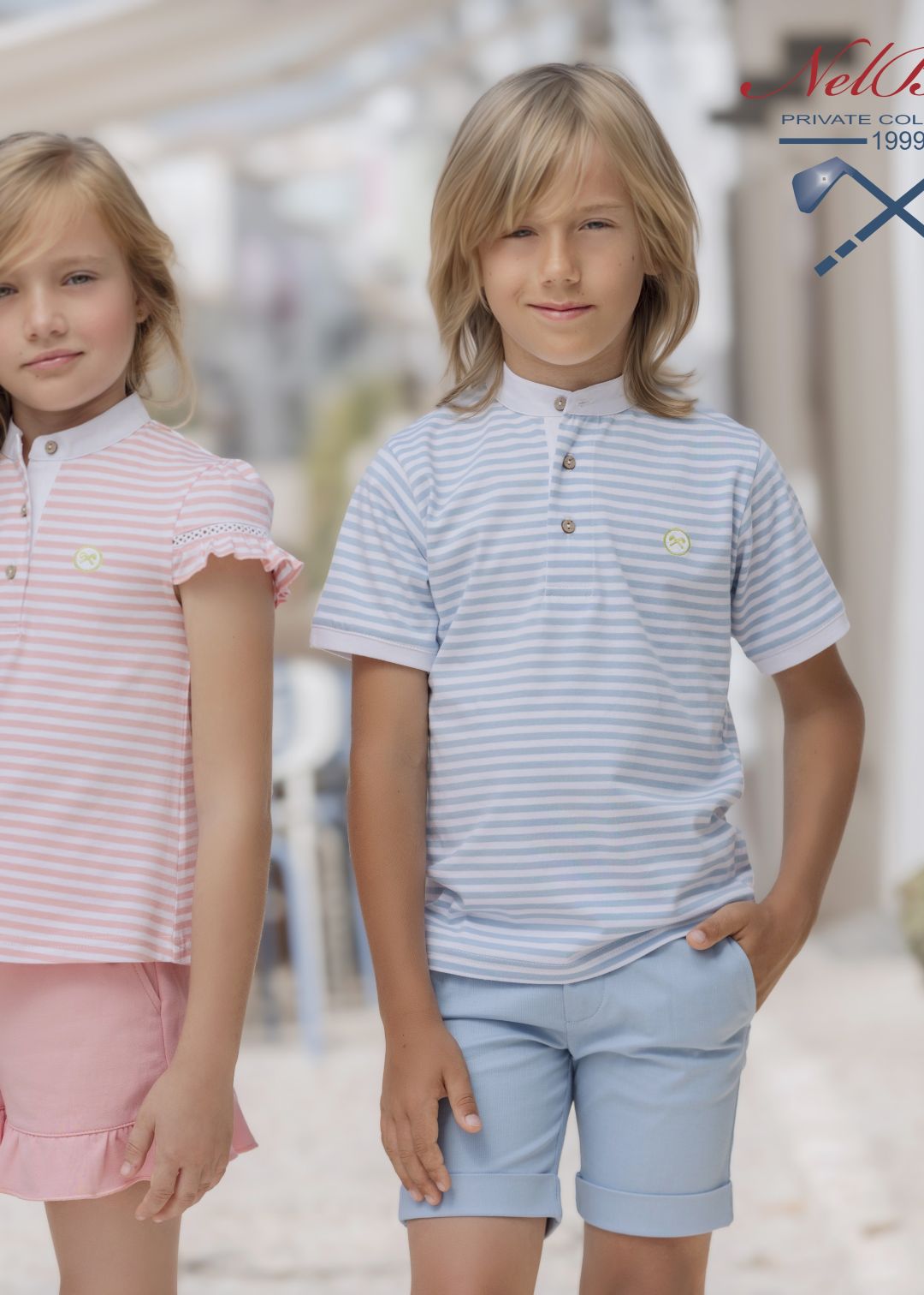 "Conjunto azul a rayas Nel-Blu 1310 con polo - La boutique de AyA NEL-BLU