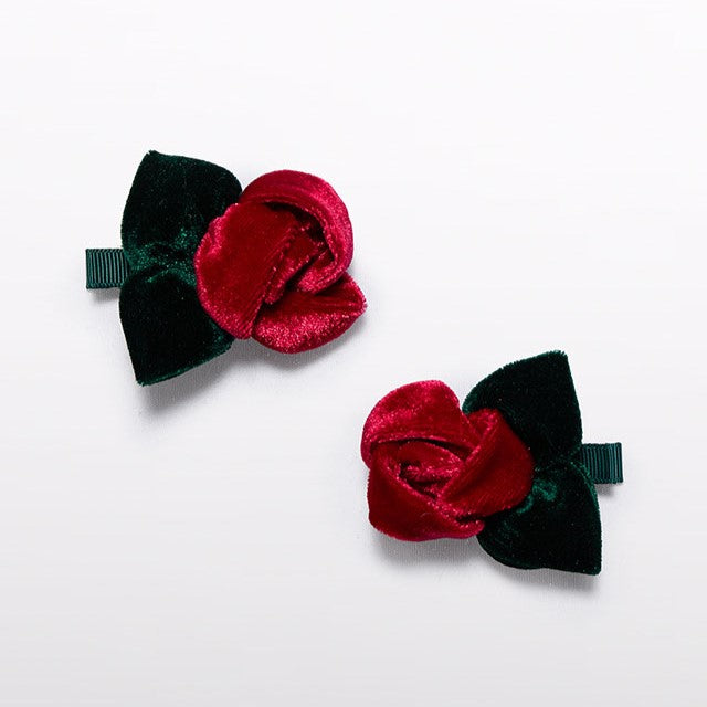Set pinzas flores terciopelo Abel y Lula - La boutique de AyA Abel y Lula