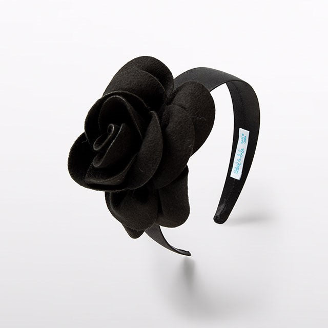 Diadema flor fieltro Negra Abel y Lula - La boutique de AyA Abel y Lula