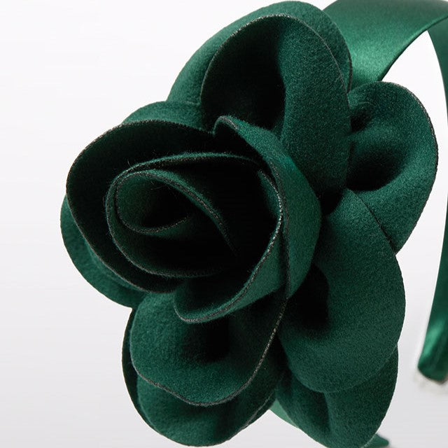 Diadema flor fieltro Verde Botella Abel y Lula - La boutique de AyA Abel y Lula