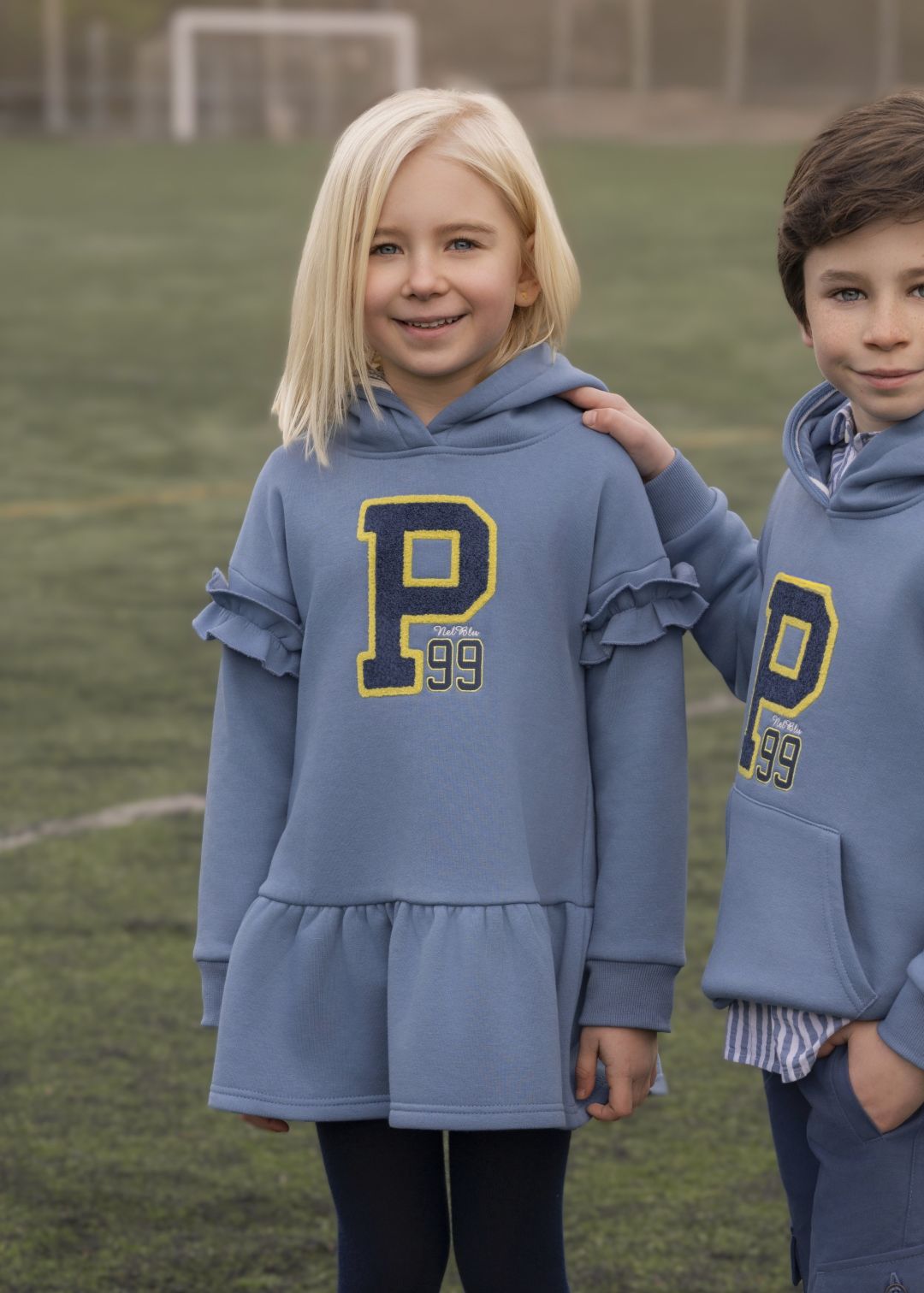 Vestido infantil niña azulado Nel-blu 1406