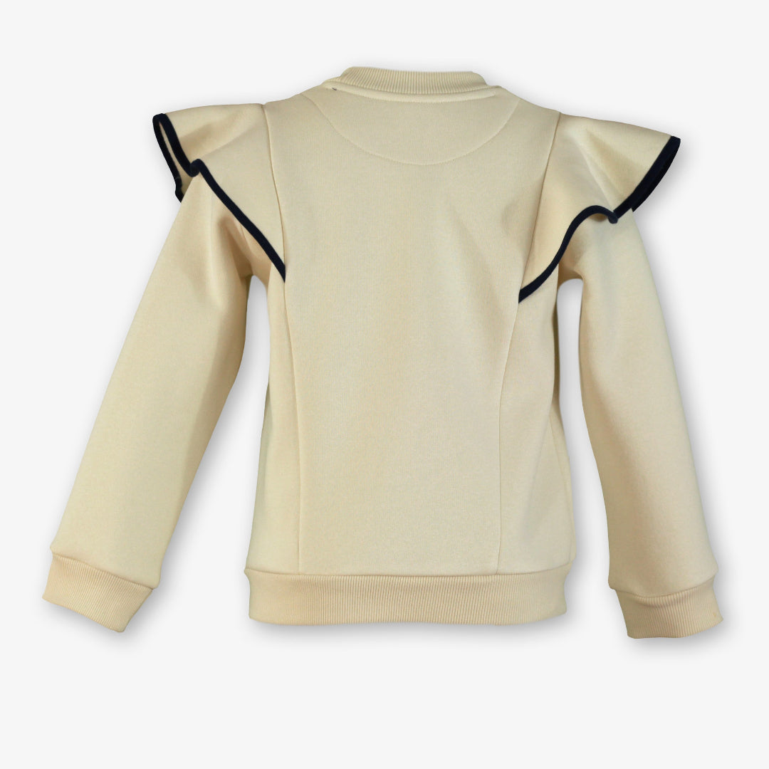 Sudadera infantil niña beige Nel-Blu 1414