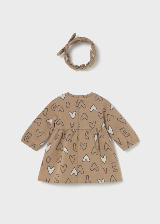 Vestido y diadema jacquard 02825-044 Mayoral