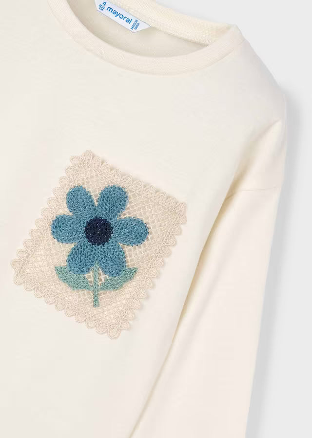Camiseta manga larga bolsillo crochet Mayoral 4004