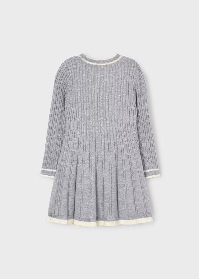 Vestido gris tricot ochos 04920 Mayoral