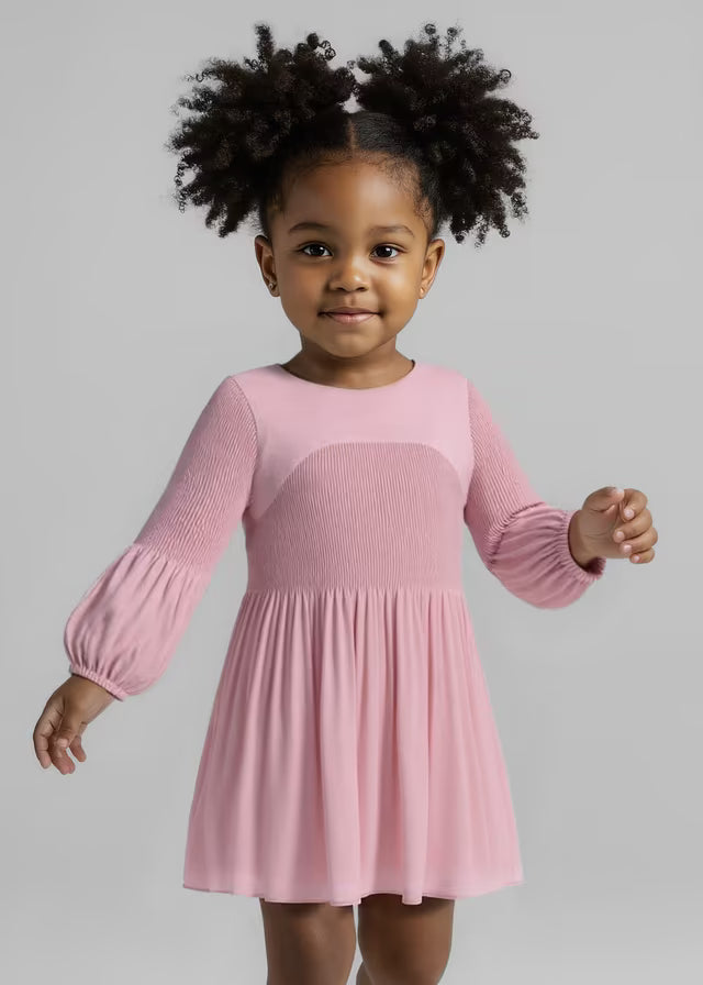 Vestido Maquillaje gasa plisada 04922-038 Mayoral