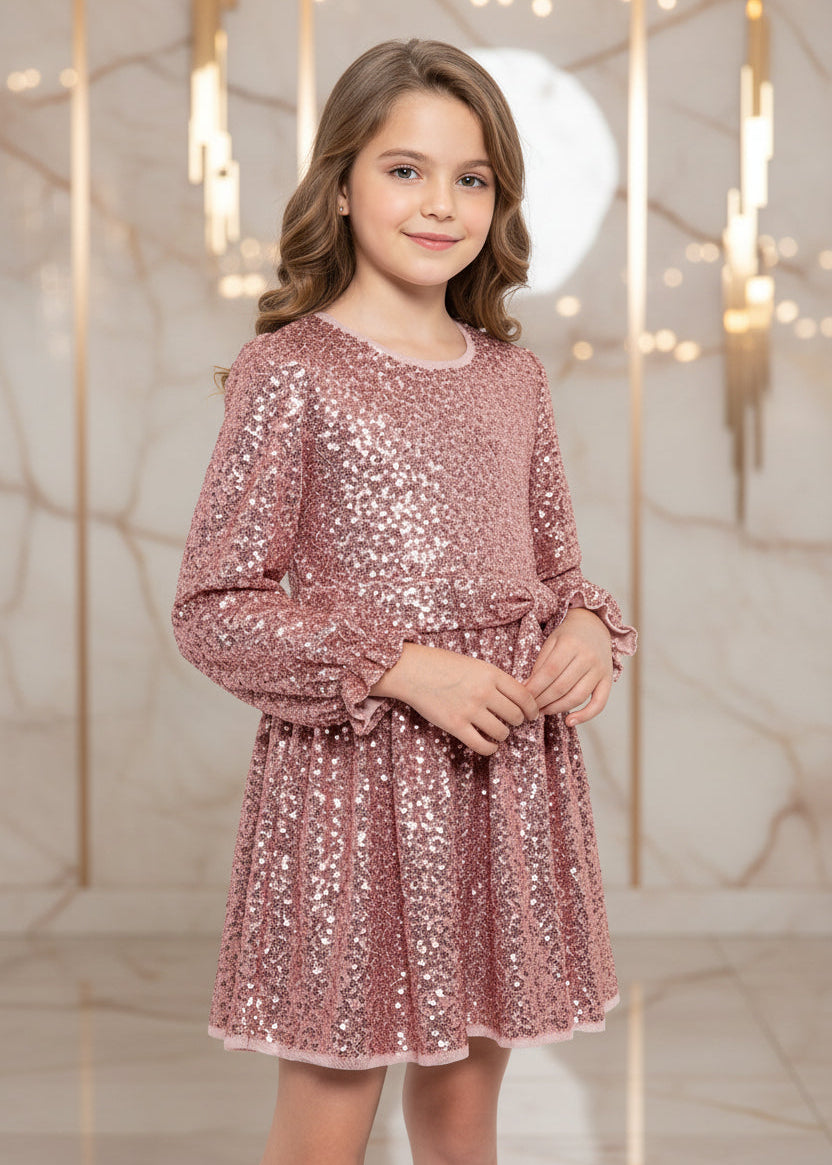 Vestido Rosa lentejuelas 05531 Abel y Lula - La boutique de AyA Abel y Lula