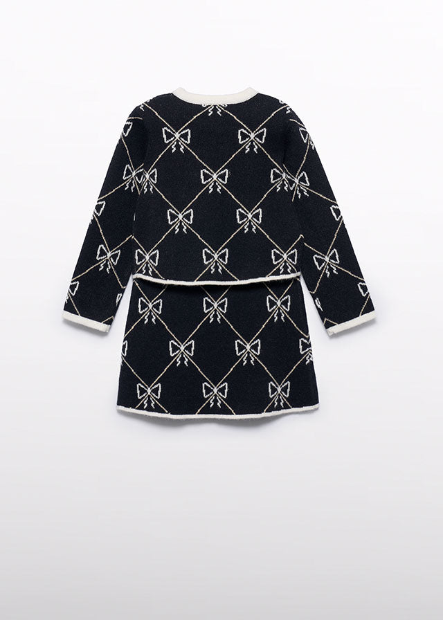 Conj. falda tricot negro jacquard 5538 Abel y Lula