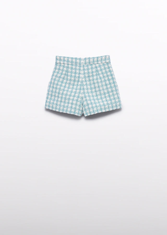 Conj. bermuda cuadros lurex Jersey tricot tweed 5829 Abel y Lula