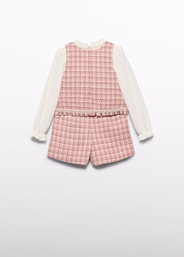 Conj. bermuda petalo tweed 05727 Abel y Lula