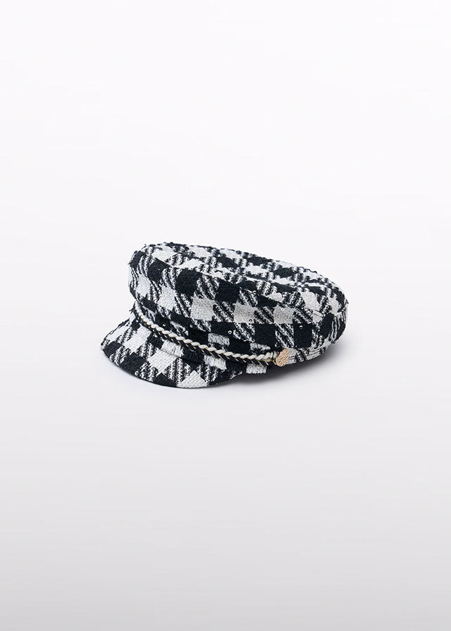 Gorra marinera negra tweed 05964 Abel y Lula