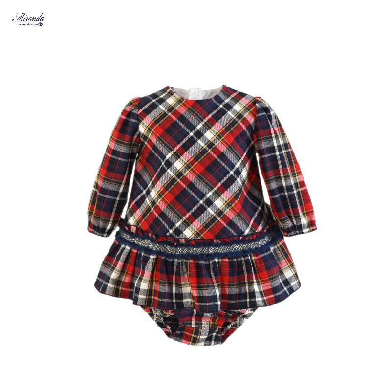 Vestido con braguita bebe navidad Miranda 0150 - La boutique de AyA Miranda