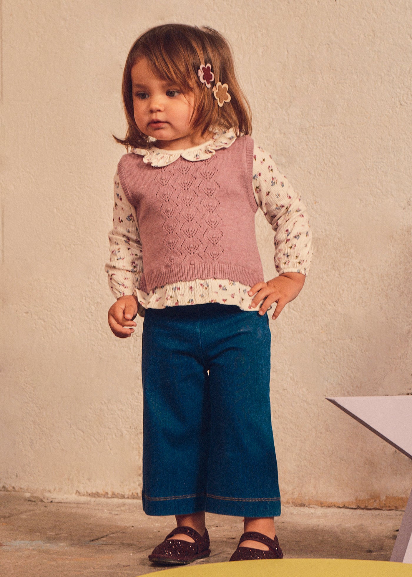 Conj. pantalon chaleco unido Violeta mezcla Mayoral para niña 02536-016