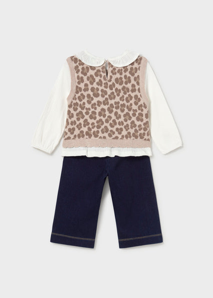 Conj. pantalon chaleco unido Nuez Mayoral para niña 02536-017 - vista 4