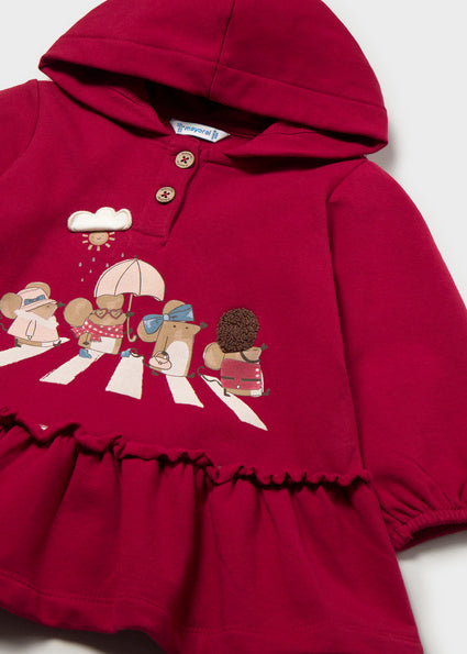 Vestido con capucha Rooibos Mayoral para niña 02937-093 - vista 6