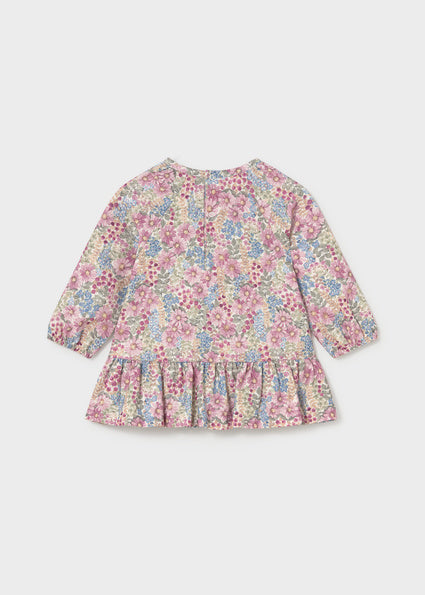 Vestido bambula estampado Malva Mayoral para niña 02940-016 - vista 3