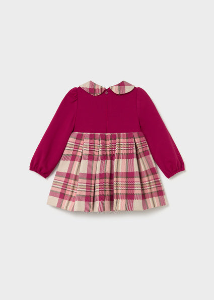 Vestido cuadros combinado Framboise Mayoral para niña 02945-026 - vista 2