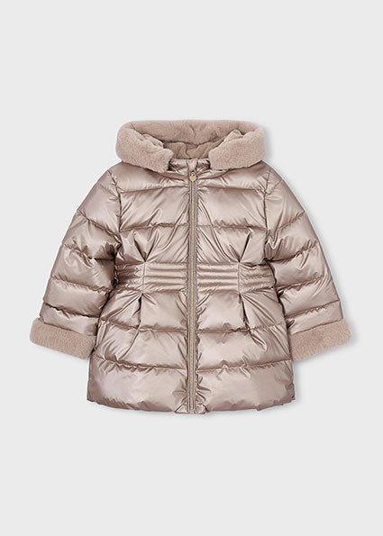 Chaquetón metalizado con pelo Topo Mayoral para niña 04422-040 - vista 3