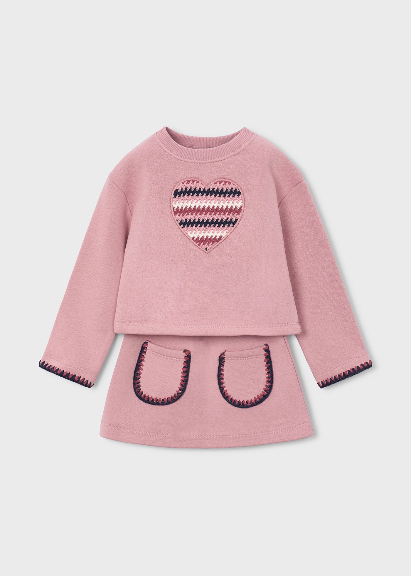 Conj. falda felpa Rosa pastel Mayoral para niña 04932-053