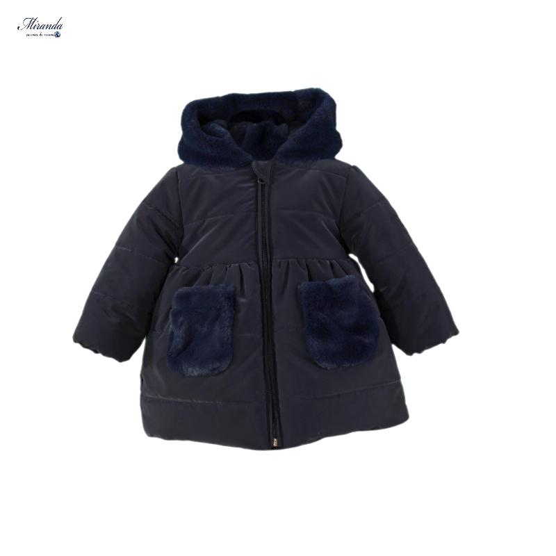 Abrigo bebe niña Azul Marino Miranda 0169 - La boutique de AyA