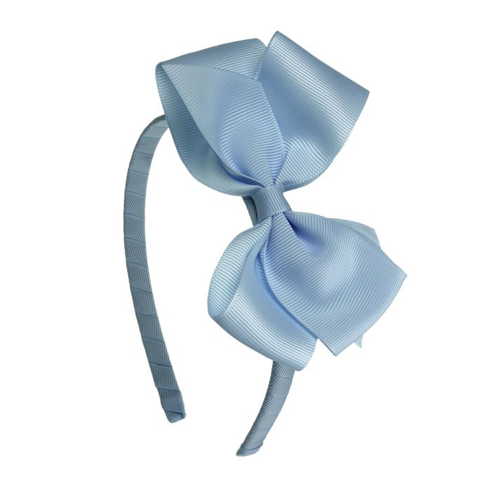 Diadema lazo mariposas puntas grosgrain Azul Francia Siena - La boutique de AyA Siena